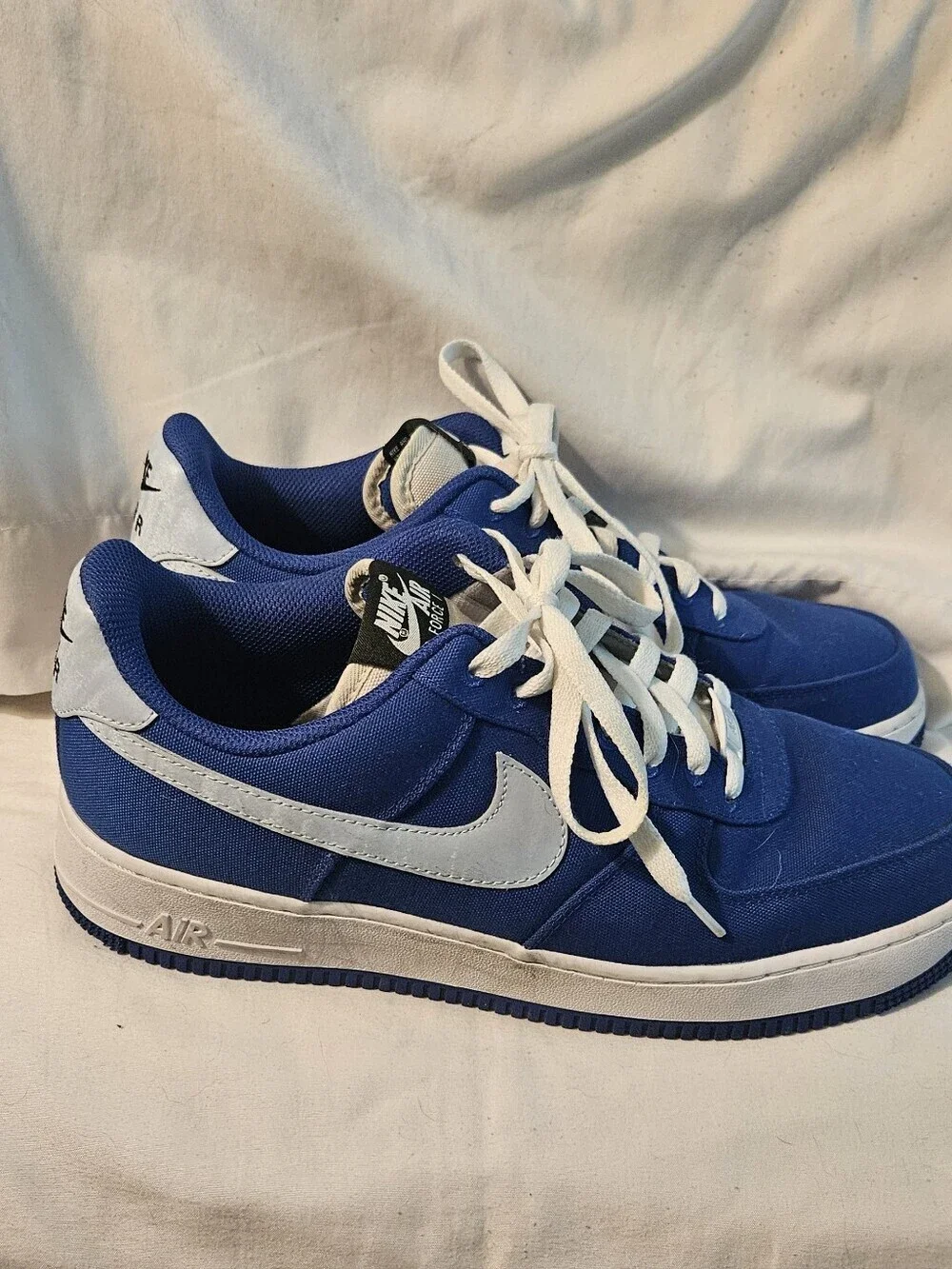 Nike Air Force 1 Royal Blue with White Swoosh Men's Size 10.5 Great Cond